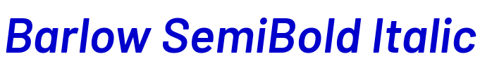 Barlow SemiBold Italic font